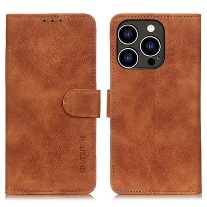 KHAZNEH For iPhone 16 Pro Max Case Vintage PU Leather Folio Phone Cover with Card Slots