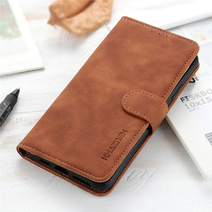 KHAZNEH For iPhone 16 Pro Max Case Vintage PU Leather Folio Phone Cover with Card Slots