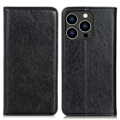 For iPhone 16 Pro Max Case Crazy Horse Texture Leather Magnetic Closure Phone Cover