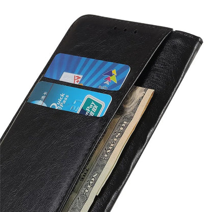 For iPhone 16 Pro Max Case Crazy Horse Texture Leather Magnetic Closure Phone Cover
