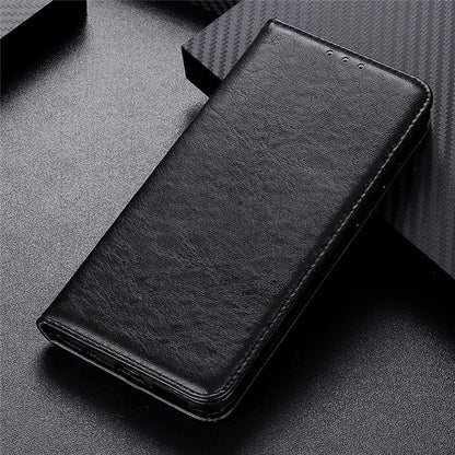 For iPhone 16 Pro Max Case Crazy Horse Texture Leather Magnetic Closure Phone Cover