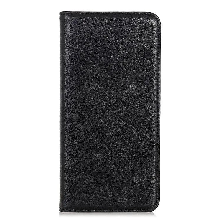 For iPhone 16 Pro Max Case Crazy Horse Texture Leather Magnetic Closure Phone Cover