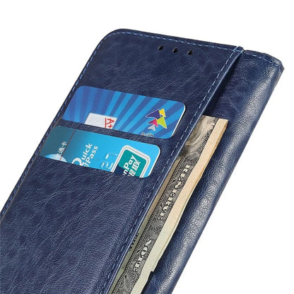 For iPhone 16 Pro Max Case Crazy Horse Texture Leather Magnetic Closure Phone Cover