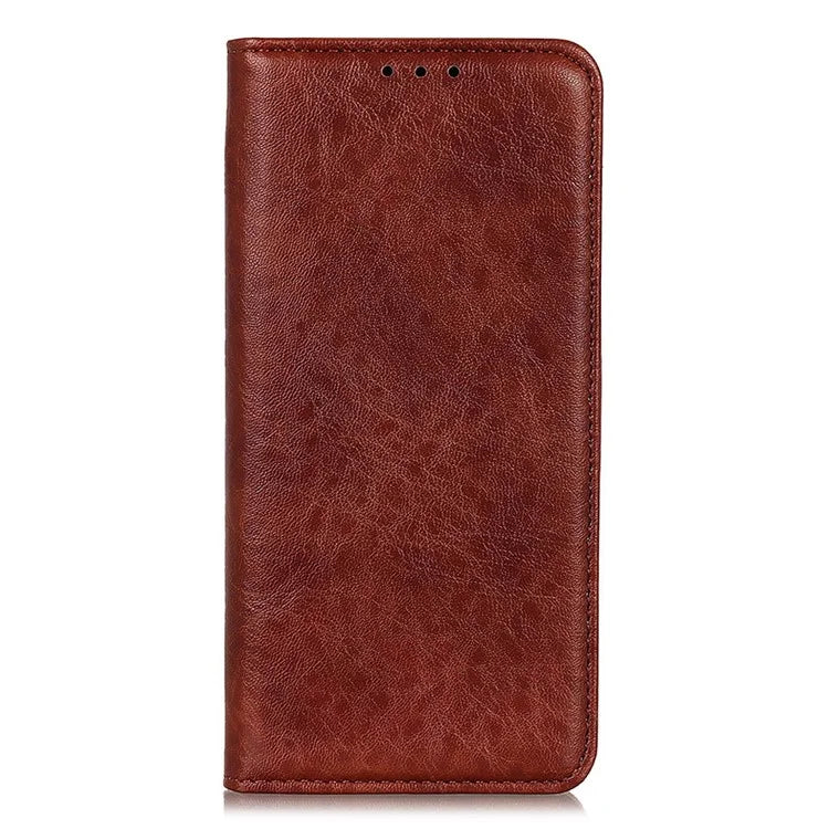 For iPhone 16 Pro Max Case Crazy Horse Texture Leather Magnetic Closure Phone Cover