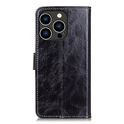 For iPhone 16 Pro Max Case Wallet Leather Phone Cover Retro Crazy Horse Texture