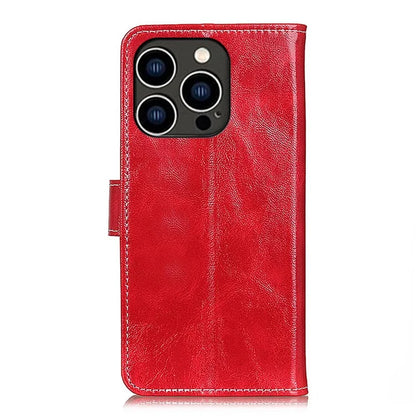 For iPhone 16 Pro Max Case Wallet Leather Phone Cover Retro Crazy Horse Texture
