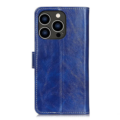 For iPhone 16 Pro Max Case Wallet Leather Phone Cover Retro Crazy Horse Texture