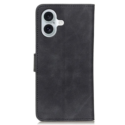KHAZNEH For iPhone 16 Case Retro Leather Phone Cover with Wallet Stand