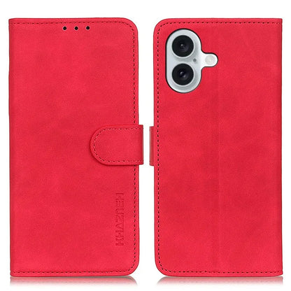 KHAZNEH For iPhone 16 Case Retro Leather Phone Cover with Wallet Stand
