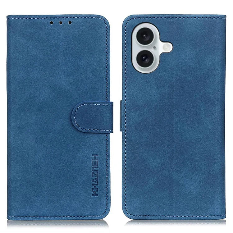 KHAZNEH For iPhone 16 Case Retro Leather Phone Cover with Wallet Stand