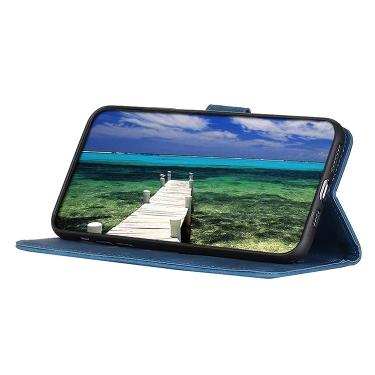KHAZNEH For iPhone 16 Case Retro Leather Phone Cover with Wallet Stand