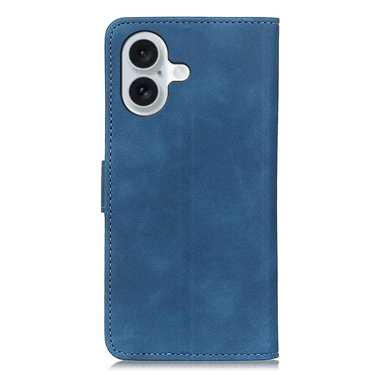 KHAZNEH For iPhone 16 Case Retro Leather Phone Cover with Wallet Stand