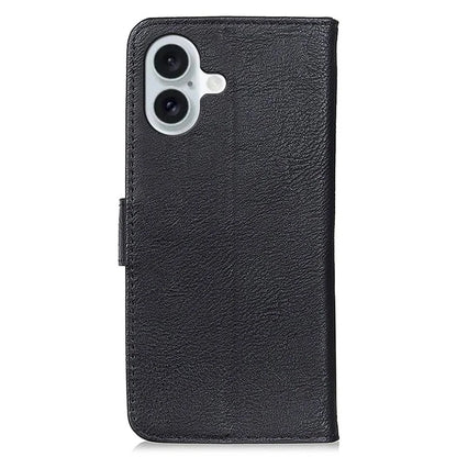 KHAZNEH For iPhone 16 Case Cowhide Texture Leather Phone Cover