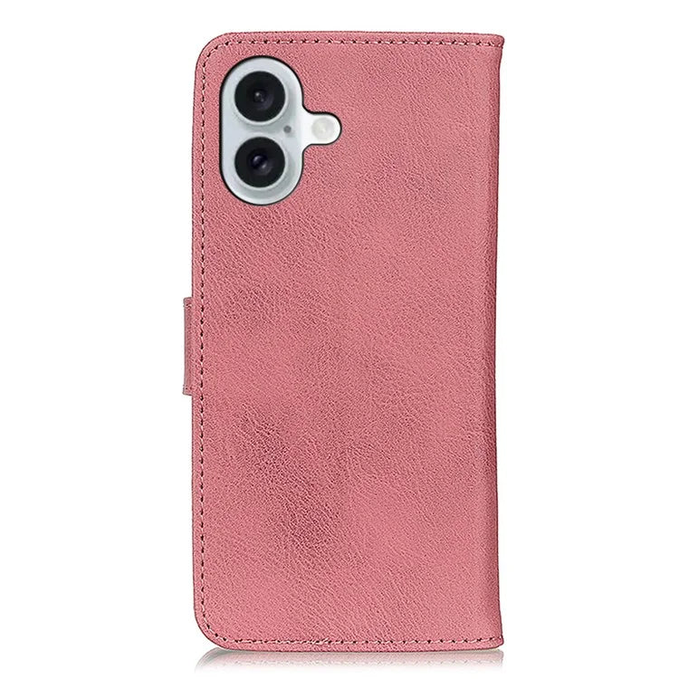 KHAZNEH For iPhone 16 Case Cowhide Texture Leather Phone Cover