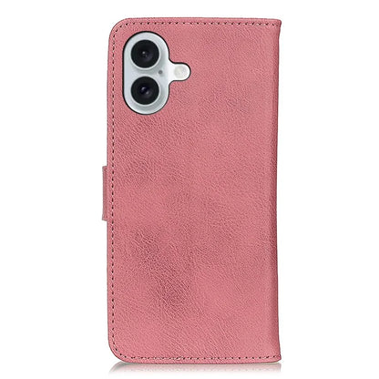 KHAZNEH For iPhone 16 Case Cowhide Texture Leather Phone Cover