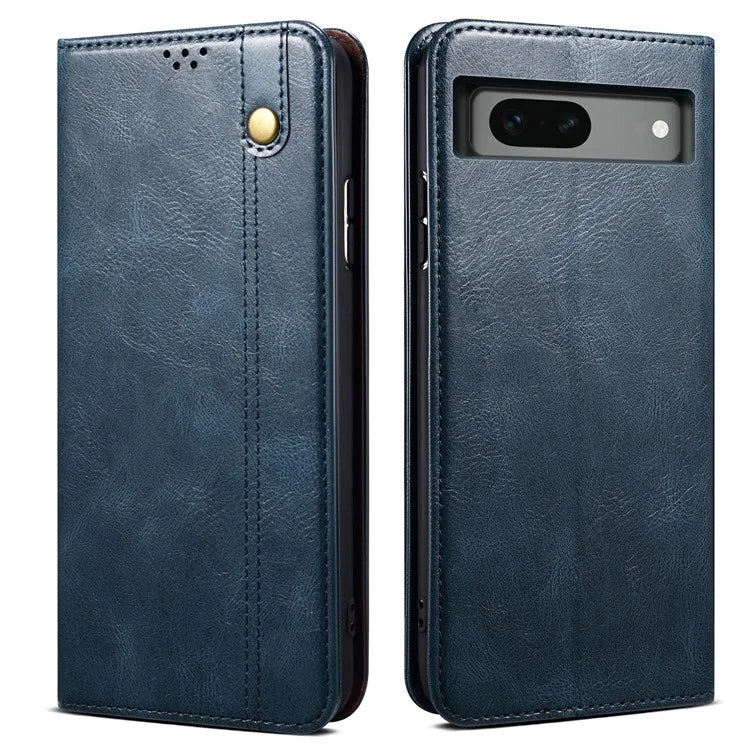 For Google Pixel 8a Case Waxy Crazy Horse Leather Phone Cover
