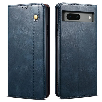 For Google Pixel 8a Case Waxy Crazy Horse Leather Phone Cover