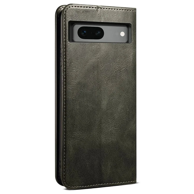 For Google Pixel 8a Case Waxy Crazy Horse Leather Phone Cover