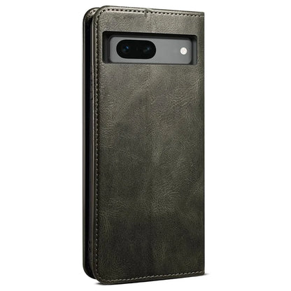 For Google Pixel 8a Case Waxy Crazy Horse Leather Phone Cover