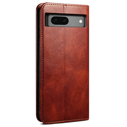 For Google Pixel 8a Case Waxy Crazy Horse Leather Phone Cover