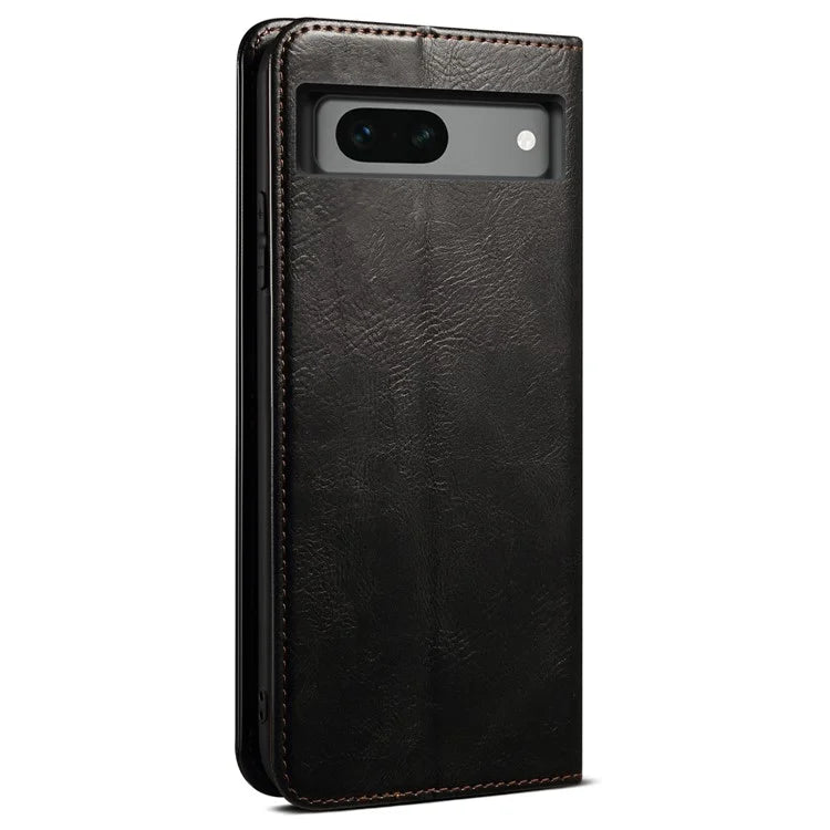 For Google Pixel 8a Case Waxy Crazy Horse Leather Phone Cover
