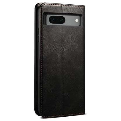For Google Pixel 8a Case Waxy Crazy Horse Leather Phone Cover