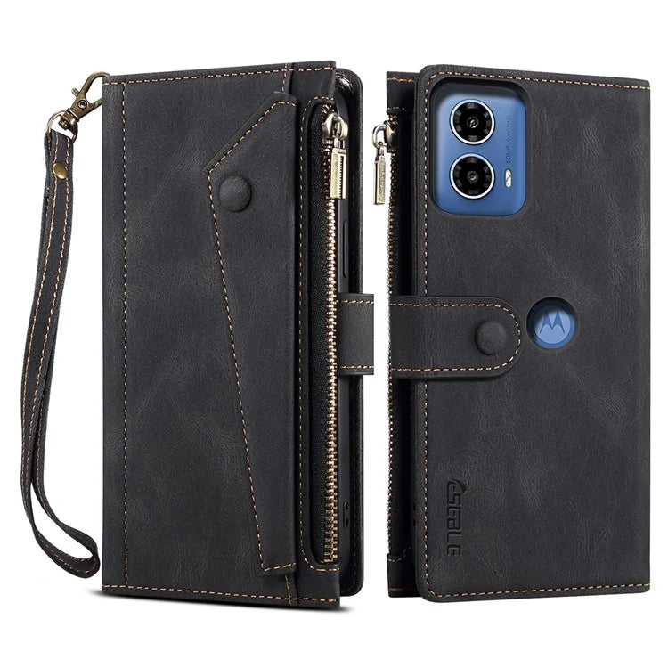 ESEBLE Star Series For Motorola Edge 50 Fusion 5G Case Wallet Zipper PU Leather Phone Cover