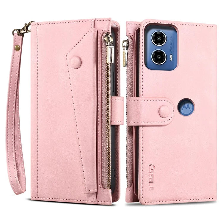 ESEBLE Star Series For Motorola Edge 50 Fusion 5G Case Wallet Zipper PU Leather Phone Cover