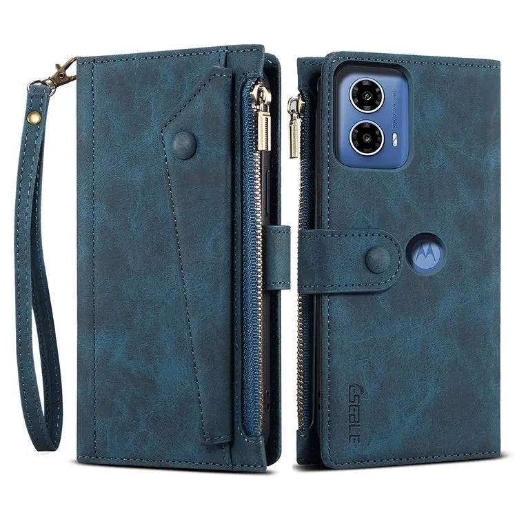 ESEBLE Star Series For Motorola Edge 50 Fusion 5G Case Wallet Zipper PU Leather Phone Cover
