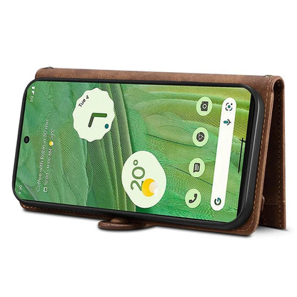 ESEBLE Star Series For Google Pixel 8a Case Zipper PU Leather Phone Cover with Card Slots Wrist Strap