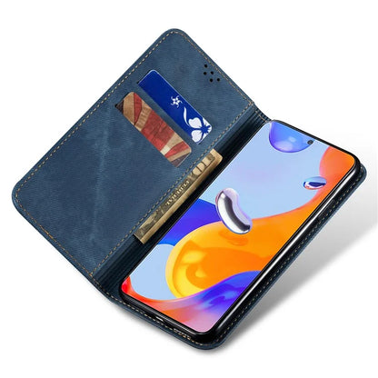 For Xiaomi Redmi Turbo 3 5G / Poco F6 5G Wallet Phone Case Jeans Cloth Texture Leather Flip Cover