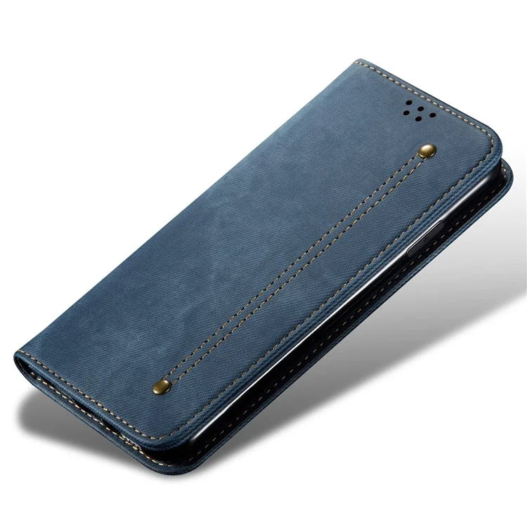 For Xiaomi Redmi Turbo 3 5G / Poco F6 5G Wallet Phone Case Jeans Cloth Texture Leather Flip Cover