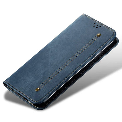 For Xiaomi Redmi Turbo 3 5G / Poco F6 5G Wallet Phone Case Jeans Cloth Texture Leather Flip Cover