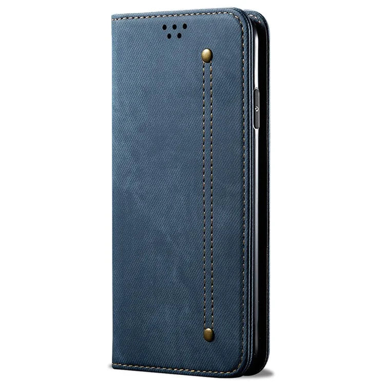 For Xiaomi Redmi Turbo 3 5G / Poco F6 5G Wallet Phone Case Jeans Cloth Texture Leather Flip Cover