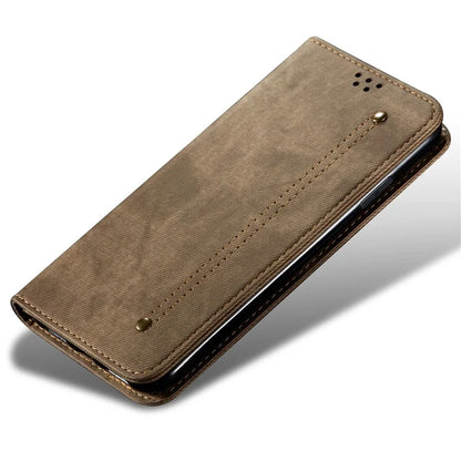 For Xiaomi Redmi Turbo 3 5G / Poco F6 5G Wallet Phone Case Jeans Cloth Texture Leather Flip Cover