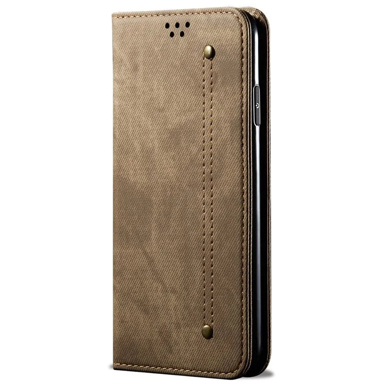 For Xiaomi Redmi Turbo 3 5G / Poco F6 5G Wallet Phone Case Jeans Cloth Texture Leather Flip Cover