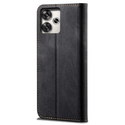 For Xiaomi Redmi Turbo 3 5G / Poco F6 5G Wallet Phone Case Jeans Cloth Texture Leather Flip Cover