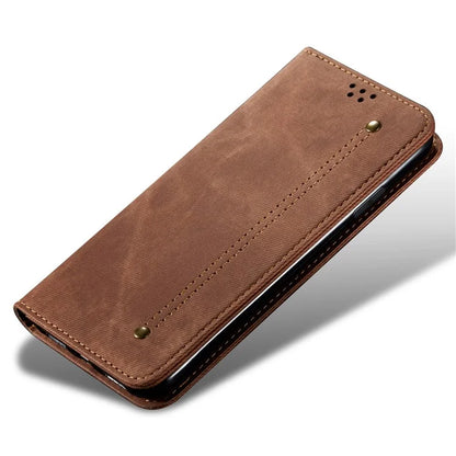 For Xiaomi Redmi Turbo 3 5G / Poco F6 5G Wallet Phone Case Jeans Cloth Texture Leather Flip Cover