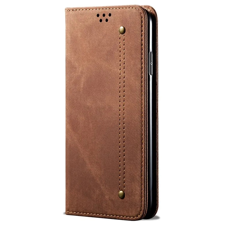 For Xiaomi Redmi Turbo 3 5G / Poco F6 5G Wallet Phone Case Jeans Cloth Texture Leather Flip Cover