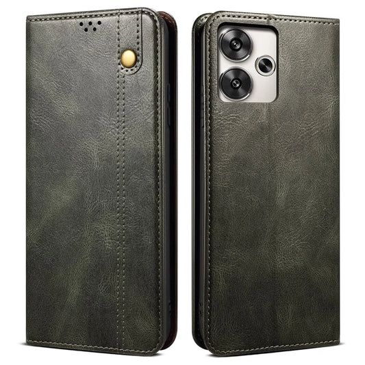 For Xiaomi Redmi Turbo 3 5G / Poco F6 5G Case Viewing Stand Crazy Horse Texture Leather Phone Cover