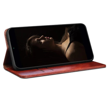 For Xiaomi Redmi Turbo 3 5G / Poco F6 5G Case Viewing Stand Crazy Horse Texture Leather Phone Cover