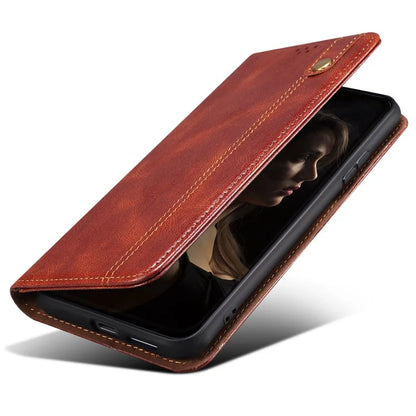 For Xiaomi Redmi Turbo 3 5G / Poco F6 5G Case Viewing Stand Crazy Horse Texture Leather Phone Cover