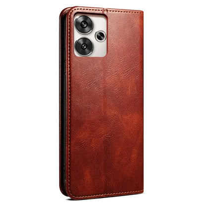For Xiaomi Redmi Turbo 3 5G / Poco F6 5G Case Viewing Stand Crazy Horse Texture Leather Phone Cover