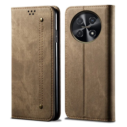 For Huawei nova 2i / Enjoy 70 Pro Leather Case Wallet Phone Cover Jeans Cloth Texture