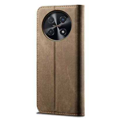 For Huawei nova 2i / Enjoy 70 Pro Leather Case Wallet Phone Cover Jeans Cloth Texture