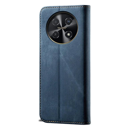 For Huawei nova 2i / Enjoy 70 Pro Leather Case Wallet Phone Cover Jeans Cloth Texture
