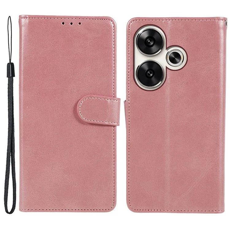For Xiaomi Redmi Turbo 3 5G / Poco F6 5G Case Calf Texture Magnetic Clasp Leather Wallet Phone Cover
