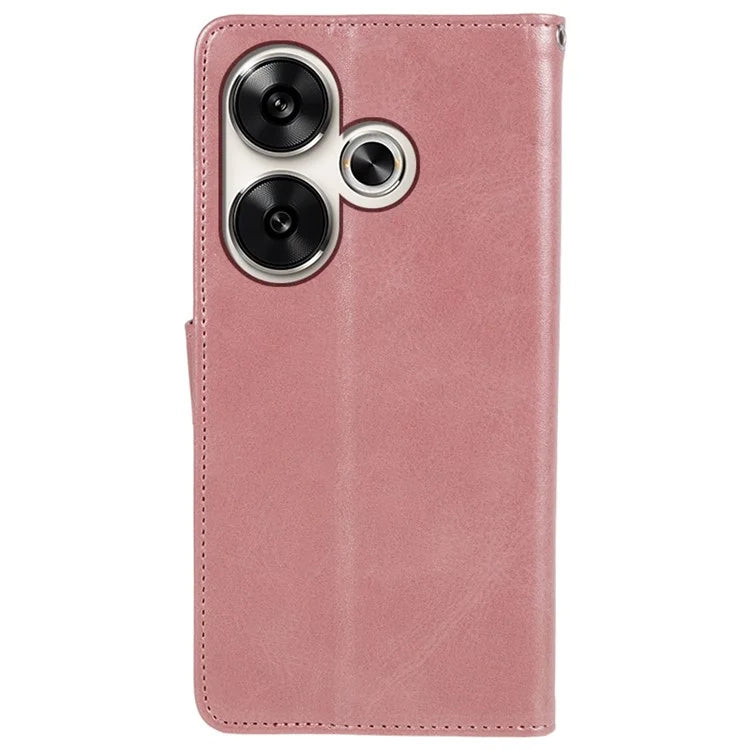 For Xiaomi Redmi Turbo 3 5G / Poco F6 5G Case Calf Texture Magnetic Clasp Leather Wallet Phone Cover