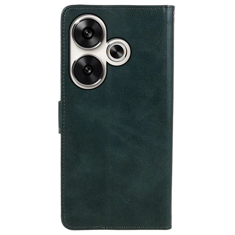 For Xiaomi Redmi Turbo 3 5G / Poco F6 5G Case Calf Texture Magnetic Clasp Leather Wallet Phone Cover
