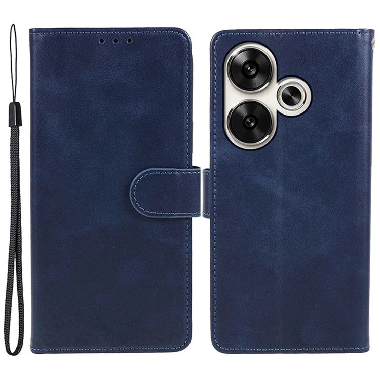 For Xiaomi Redmi Turbo 3 5G / Poco F6 5G Case Calf Texture Magnetic Clasp Leather Wallet Phone Cover